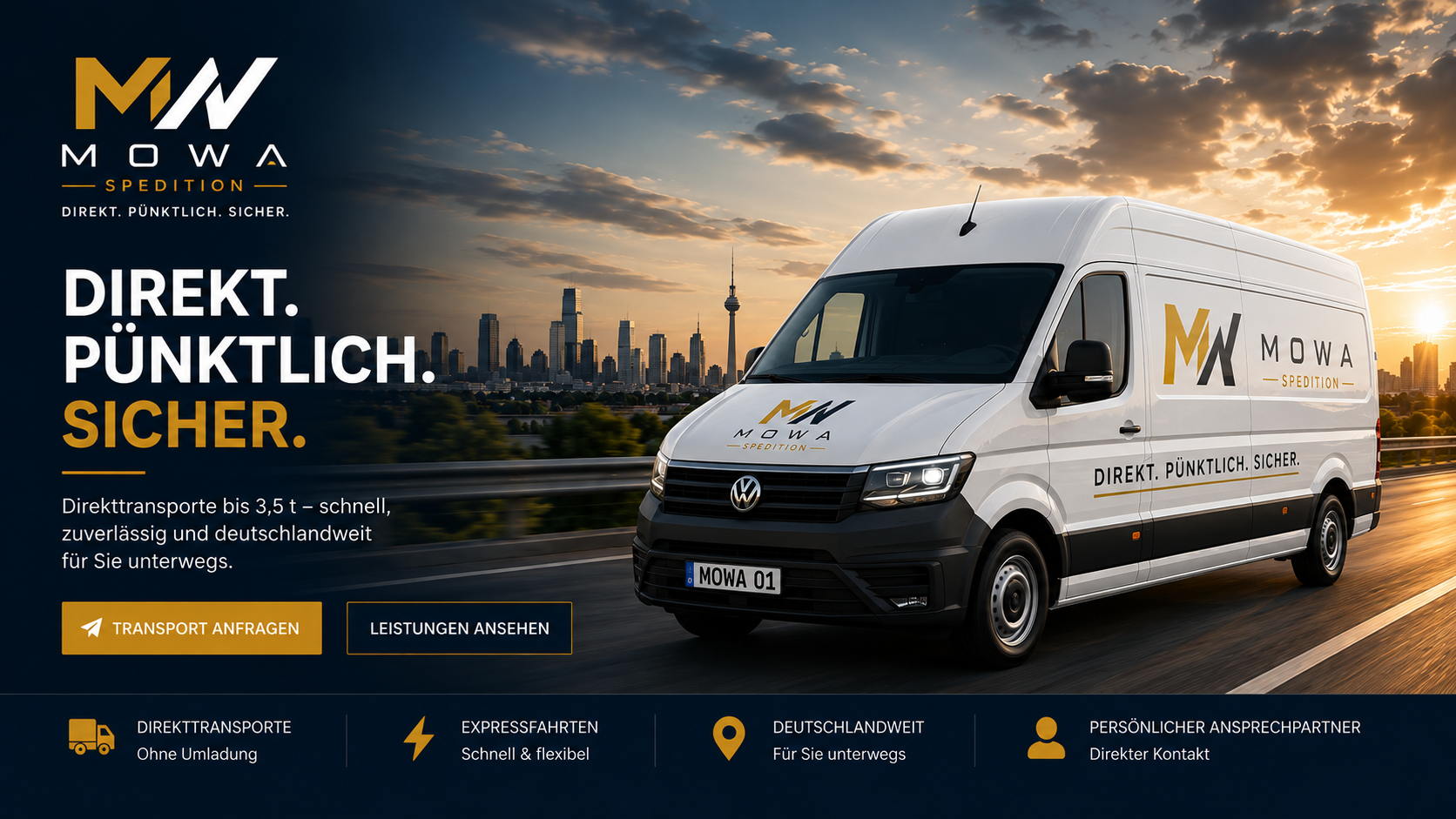 Mowa Spedition – Direkttransporte, Expressfahrten und Sonderfahrten deutschlandweit